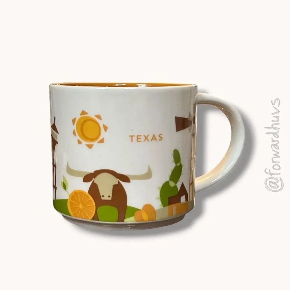 Starbucks You Are Here Texas Mug 14oz 2015 Collectible Coffee Cup